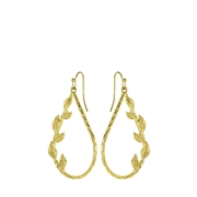 Goudkleurige bijoux oorbellen floral (1060587)