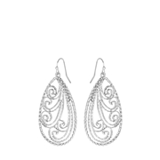 Zilverkleurige bijoux oorbellen krullen (1060588)