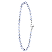 Armband, Edelstahl, mit hellblauen Perlen (1060739)