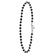 Armband, Edelstahl, mit schwarzen Perlen (1060753)