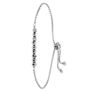 Armband, Edelstahl, mit silberfarbenen Perlen (1060754)