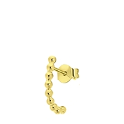 Zilveren goldplated suspender oorbel bolletjes (1061056)