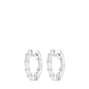 Zilveren oorbellen baguette geboortesteen (1061651)