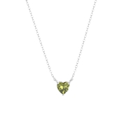 Halskette, 925 Silber, Love-Month-Stone, Herz (1061659)