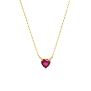 Halskette, 925 Silber, vergoldet, Love-Month-Stone, Herz (1061660)