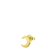 Zilveren goldplated oorknop moon (1061886)