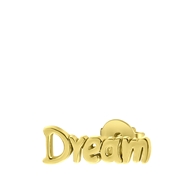 Zilveren goldplated oorknop dream (1061887)