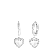 Zilveren oorbellen hart (1062106)