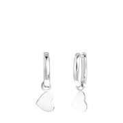 Zilveren oorbellen ovaal hart (1062114)