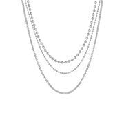 Silberfarbenes Bijoux-Schmuckset mit Halsketten (1062221)