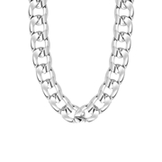 Zilverkleurige bijoux ketting chunky (1062223)
