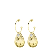 Goudkleurige bijoux oorbellen druppel (1062238)