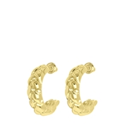 Goudkleurige bijoux oorbellen vlecht (1062256)