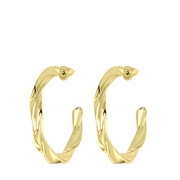 Goudkleurige bijoux oorbellen gedraaid (1062258)