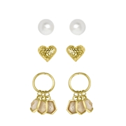Goudkleurige bijoux oorbellen set (1062278)