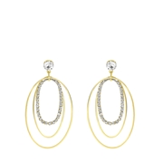 Goudkleurige bijoux oorbellen met steentjes (1062282)