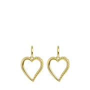 Goudkleurige bijoux oorbellen met hartjes (1062307)