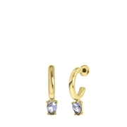 Goudkleurige bijoux oorbellen met steen (1062317)