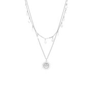 Silberfarbene Bijoux-Halskette, Sonne (1062320)