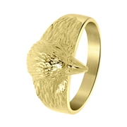 Gerecycled stalen goldplated ring adelaar (1062427)