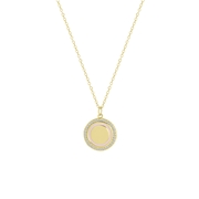 Halskette, recyceltes Silber, vergoldet, Zirkonia (1062459)