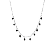 Halskette, Edelstahl, mit schwarzem Achat (1062708)