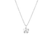 Zilveren ketting met hanger bloem zirkonia (1062916)
