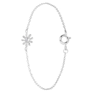 Zilveren armband bloem zirkonia (1062924)