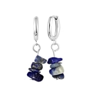 Stalen oorbellen met lapis lazuli (1062953)