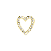 Stalen goldplated slider hart (1063015)
