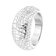 Zilveren ring bewerkt croco (1063076)