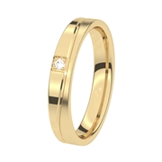 14K geelgouden trouwring met diamant 3,5mm Lobelia (1063690)