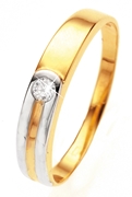 Ring, 14 Karat Bicolor-Gold 585 mit Zirkonia (26741505)