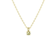 Halskette & Anhänger, Edelstahl, vergoldet, Geburtsstein (1064904)