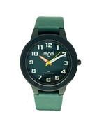 Regal jongens horloge met groen PU leren band (1058565)