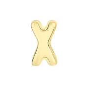 Gerecycled stalen goldplated charm letter (1064784)