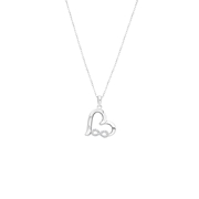 Zilveren ketting hanger hart en infinity zirkonia (1065387)