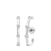 Zilverkleurige bijoux oorbellen suspenders (1065489)
