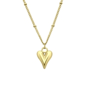 Goudkleurige bijoux ketting met hart (1065494)