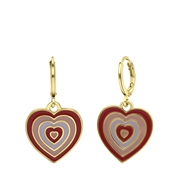 Goudkleurige bijoux oorbellen met hart (1065505)