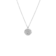 Silberfarbene Bijoux-Halskette, Münze (1065515)