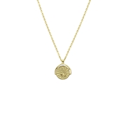 Goudkleurige bijoux ketting munt (1065516)
