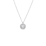 Zilverkleurige bijoux ketting ram (1065528)