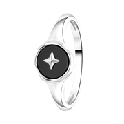 Ring, 925 Silber, schwarzer Achat (1065600)