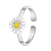 Zilveren ring bloem enamel (1065618)