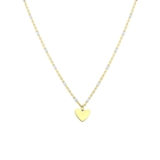 Halskette, Edelstahl, vergoldet, mit Herzanhänger, Mint (1065797)