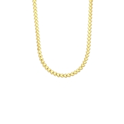 Halskette, 925 Silber, vergoldet, Herz-Kettenglieder (1065816)