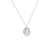 Zilveren ketting&hanger ovaal medaillon (1064086)