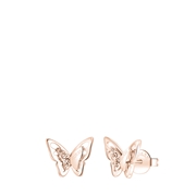 Guess stalen roseplated oorbellen vlinder FLY AWAY (1064267)