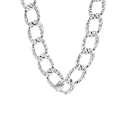 Silberfarbene Bijoux-Halskette, grobes Gourmetglied (1064278)